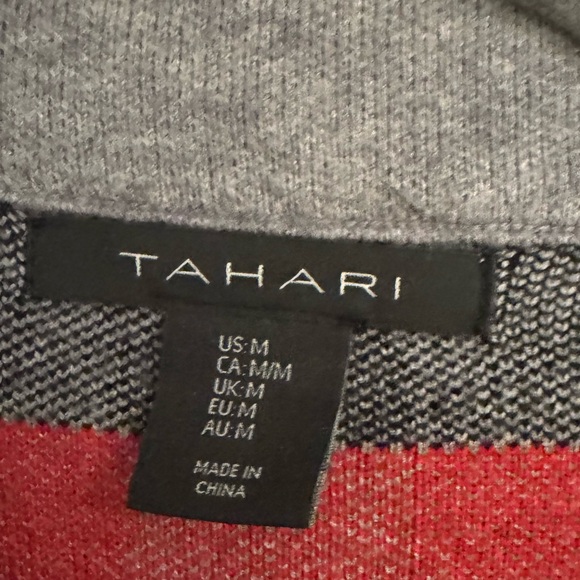 Tahari Windowpane Plaid Midi Cardigan Longline Duster Open Hanging Size M - Picture 2 of 3